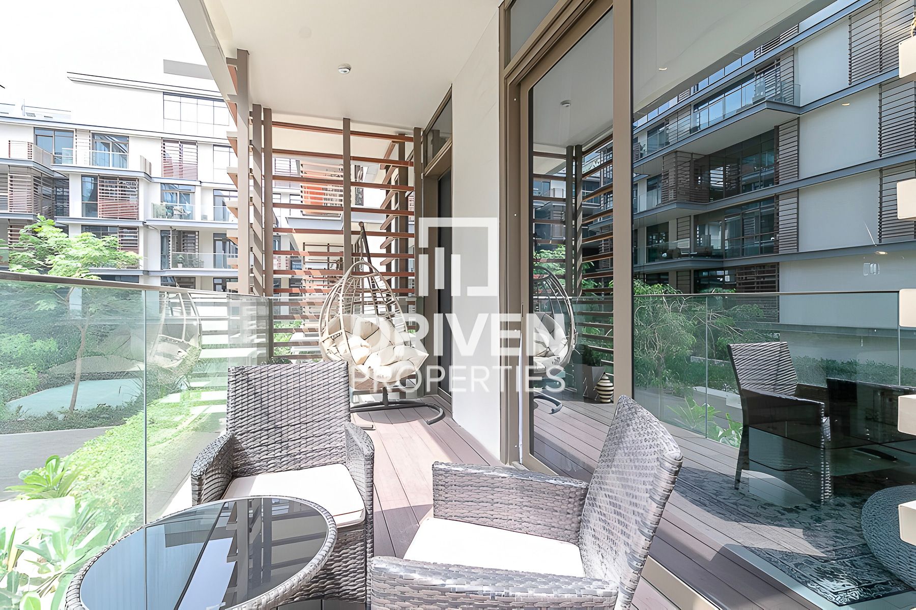 Furnished Unit with Burj Khalifa and Pool Views