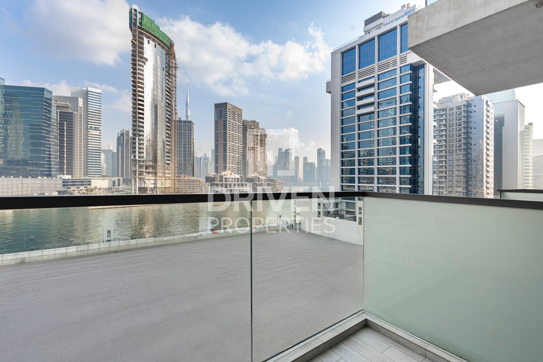 Vacant Balcony with Burj and Canal Views