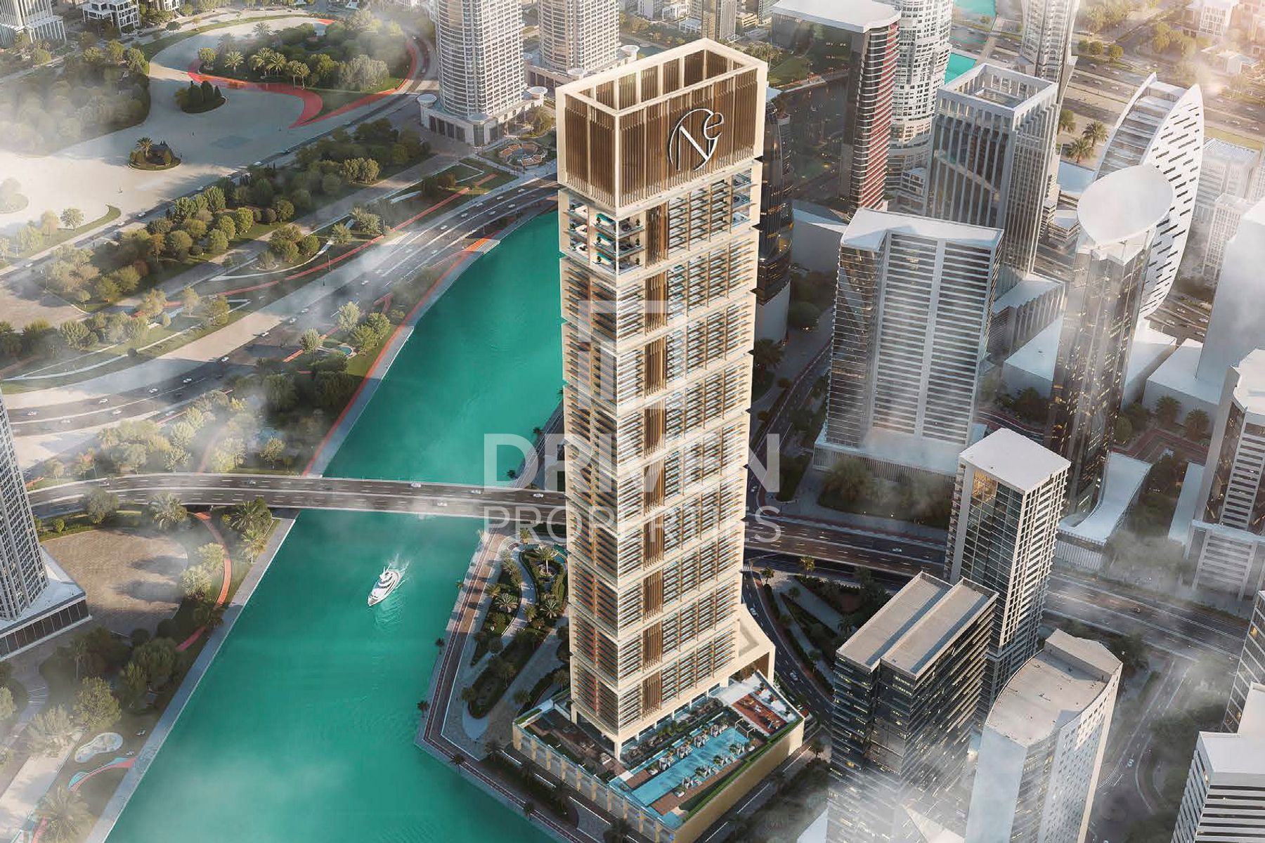 Broad Layout Prime Location Canal Front View