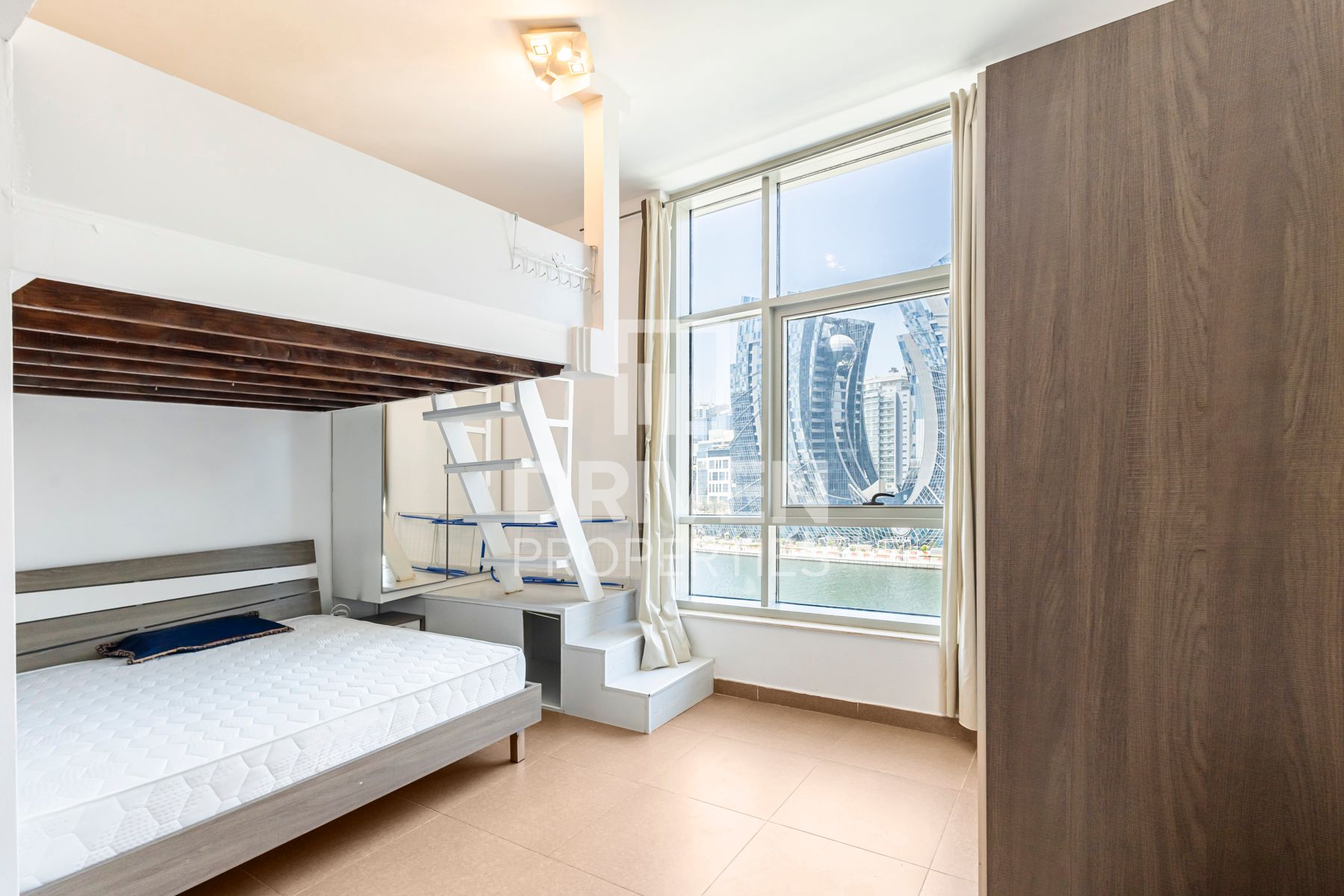 Furnished Studio with Canal and Pool View