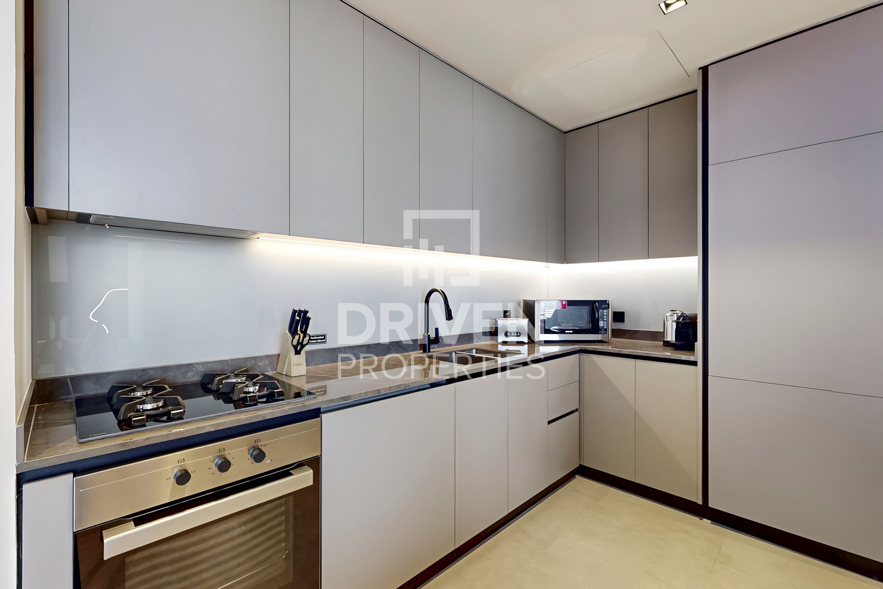 Full Canal and Burj Khalifa View Higher Floor