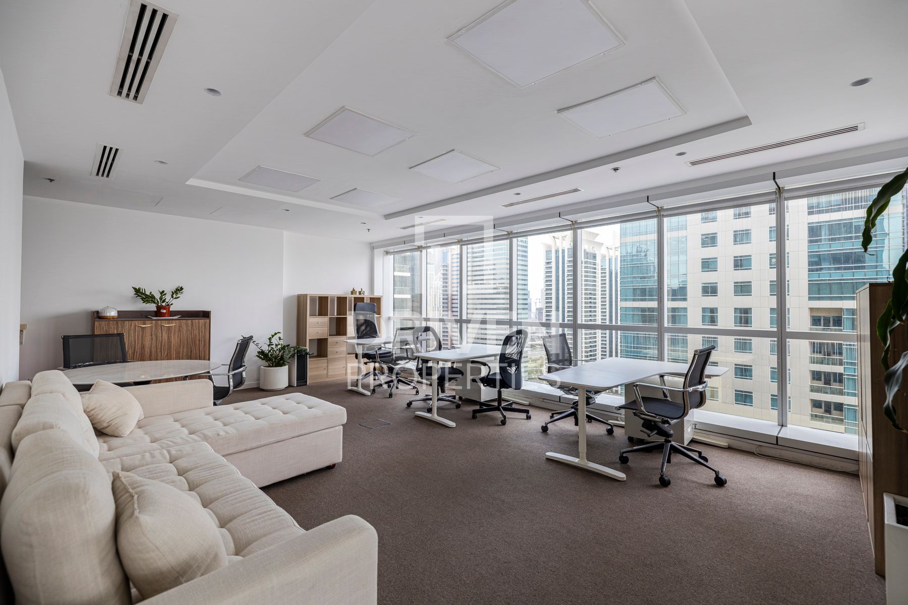 Spacious Office With Balcony and Lake View