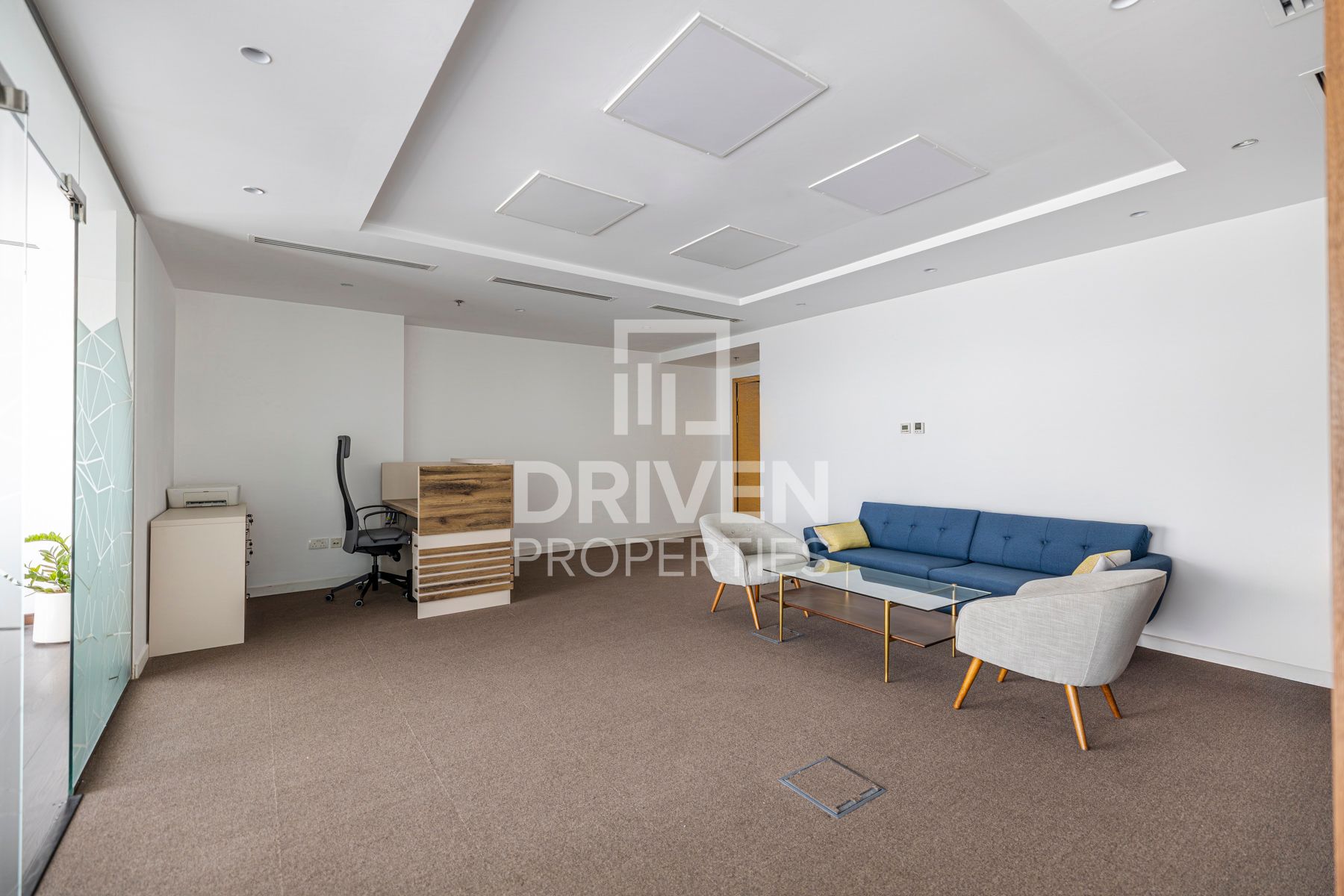 Spacious Office With Balcony and Lake View