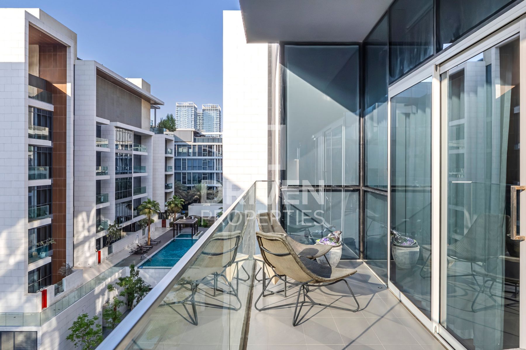 Modern Layout with Pool View Furnished